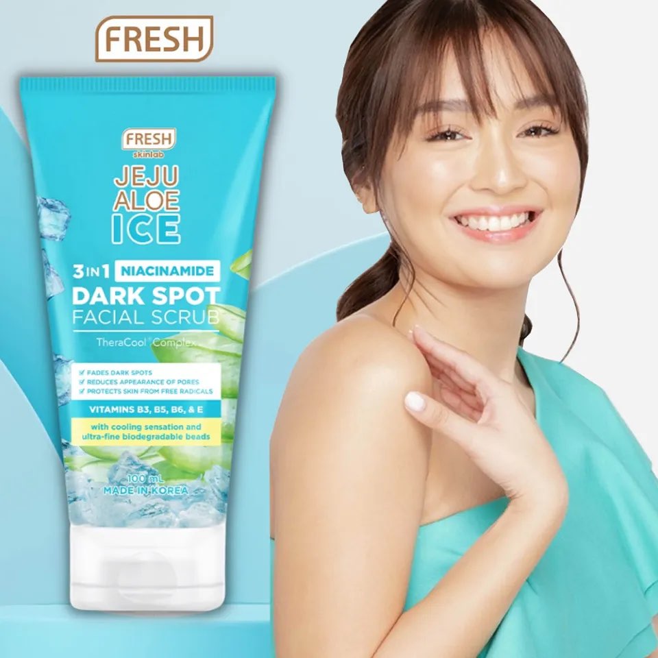 𝗙𝗿𝗲𝘀𝗵 𝗦𝗸𝗶𝗻𝗹𝗮𝗯 Jeju Aloe Ice 3 in 1 Niacinamide Dark Spot Facial  Scrub – Dea's Kitchen and Pinoy Delicacies