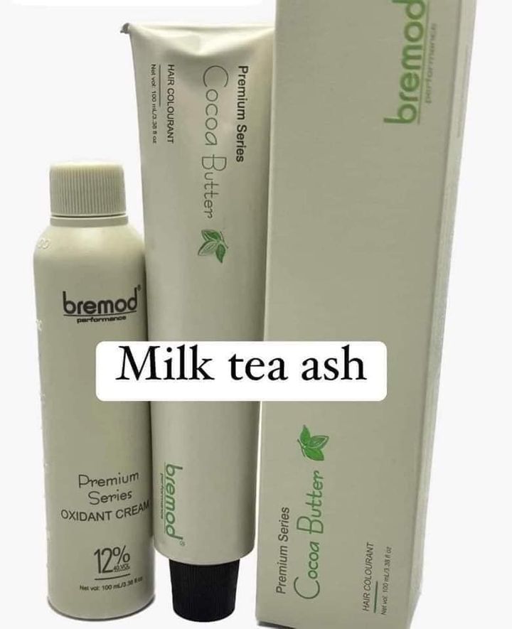 Bremod Milk Tea Ash Color Premium Series Set (Hair Color and