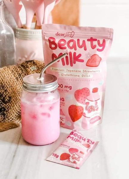 Dear Face Beauty Milk Premium Japanese Milk Collagen Drink (Strawberry Flavor)