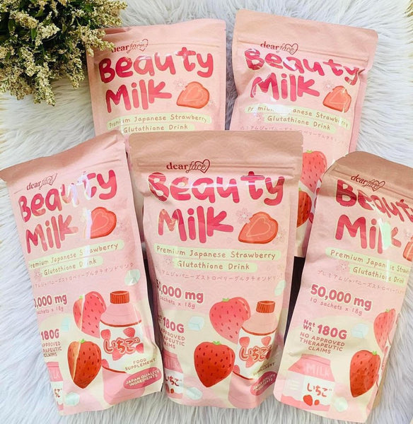 Dear Face Beauty Milk Premium Japanese Milk Collagen Drink (Strawberry Flavor)