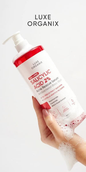 Luxe Organix DermaPro Salicylic Acid Acne Rescue Serum Body Wash