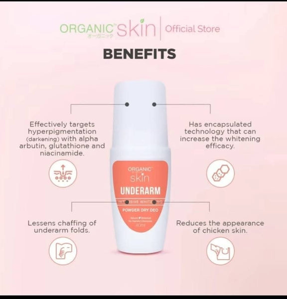 Organic Skin  For Sensitive Skin Intensive Whitening Deo