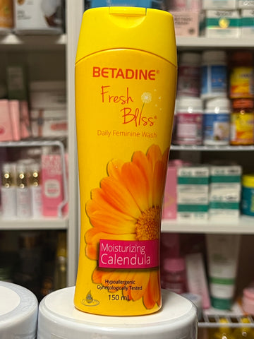 Betadine Fresh Bliss Daily Feminine Wash Moisturizing Calendula 150 mL