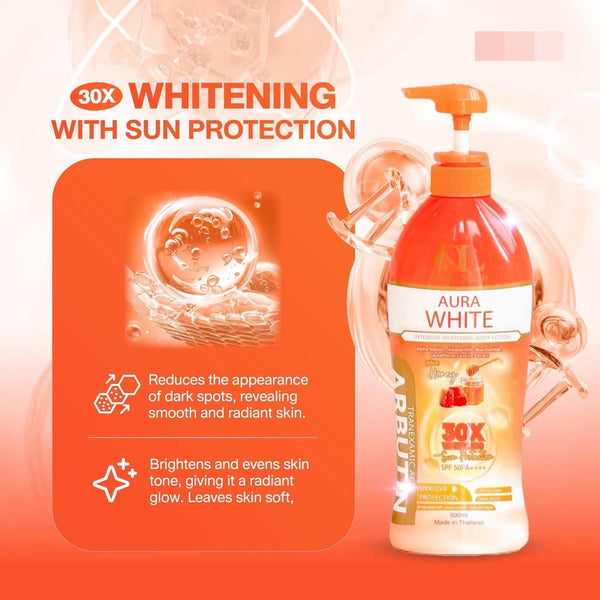 Deli Skin Aura White Intensive Whitening Body Lotion 30x Whitening 500ML