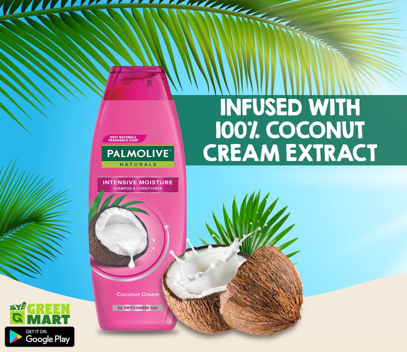 Palmolive Naturals Intensive Moisture Shampoo and Conditioner Coconut Cream