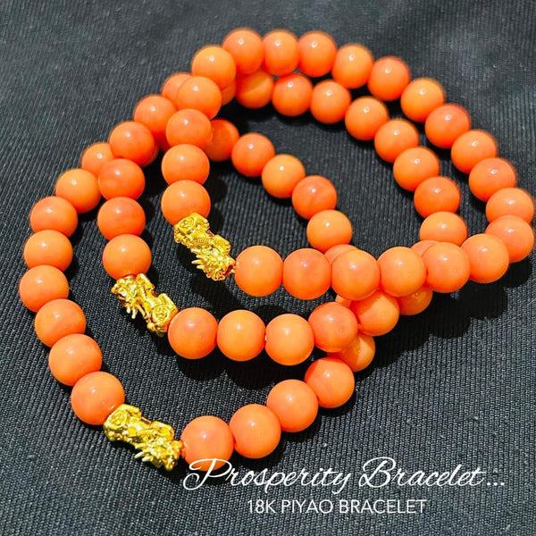 Apricot Piyao Prosperity Bracelet