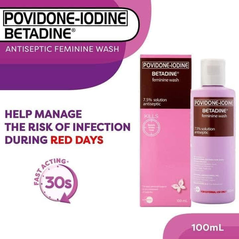 BETADINE FEMININE WASH 7.5% SOLUTION ANTISEPTIC (100ML)