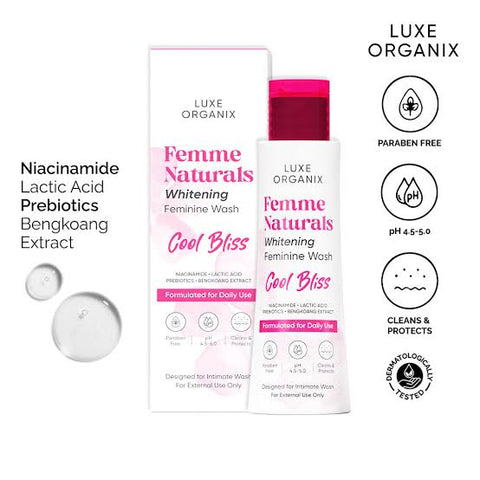 Luxe Organix Femme Naturals Cool Bliss Whitening Feminine Hyglene Wash