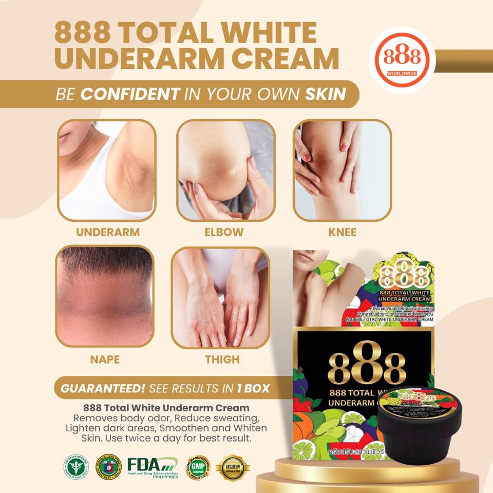 888 Total White Underarm Cream – Dea's Kitchen and Pinoy