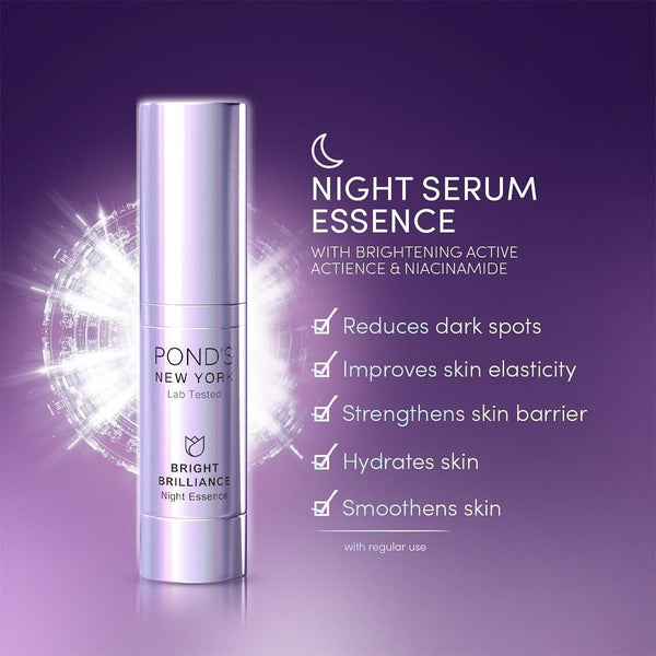 POND'S NEW YORK Bright Brilliance Night Serum Essence Niacinamide