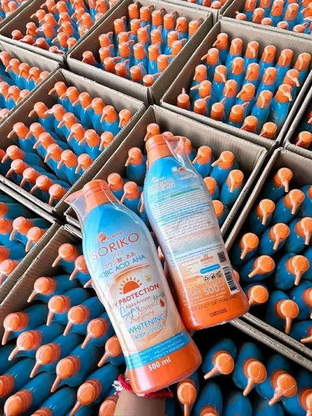 Soriko KOJIC ACID AHA WHITENING BODY LOTION☀️🧡