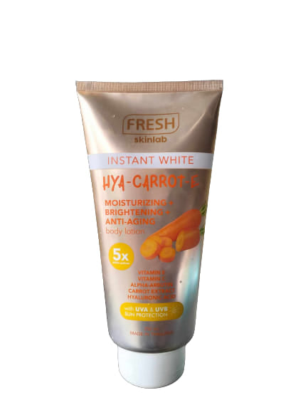 𝗙𝗿𝗲𝘀𝗵 𝗦𝗸𝗶𝗻𝗹𝗮𝗯 Instant White HYA - Carrot - E Serum Body Lotion