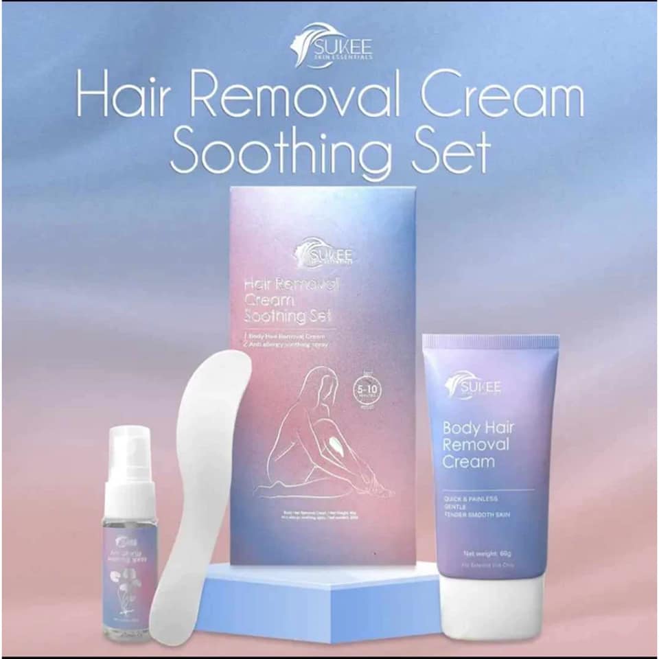 Sukee Hair Removal Cream and Spray Soothing Set