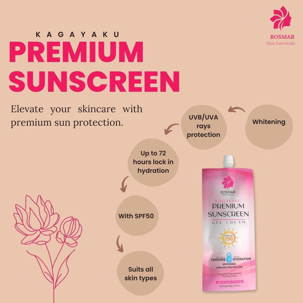 Rosmar Kagayaku Premium Sunscreen Gel Cream 50 spf