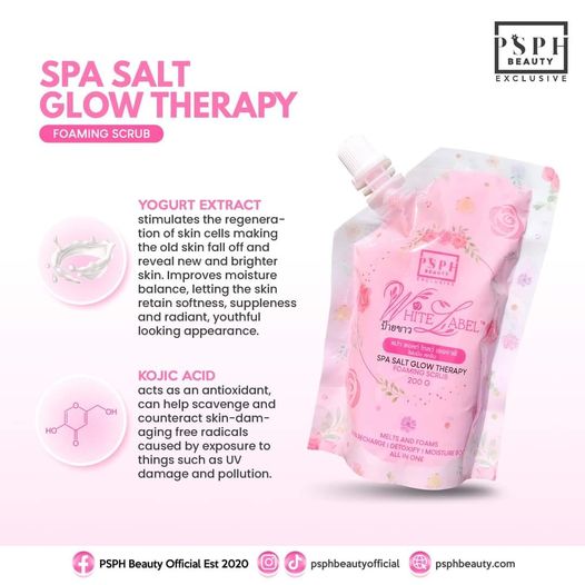 PSPH Beauty White Label Spa Salt Glow Therapy Foaming Scrub