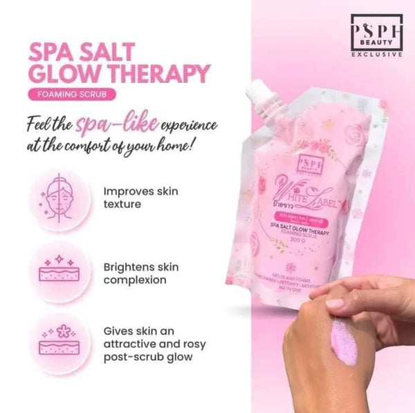 PSPH Beauty White Label Spa Salt Glow Therapy Foaming Scrub