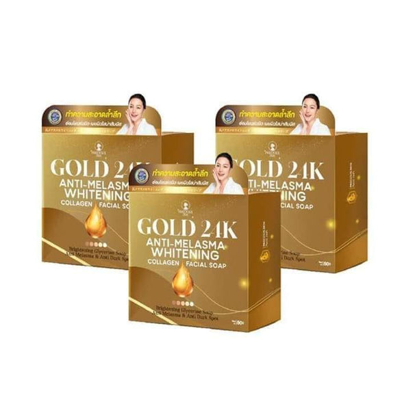 Precious Skin Thailand Gold 24K Anti-Melasma Whitening Collagen Facial Soap