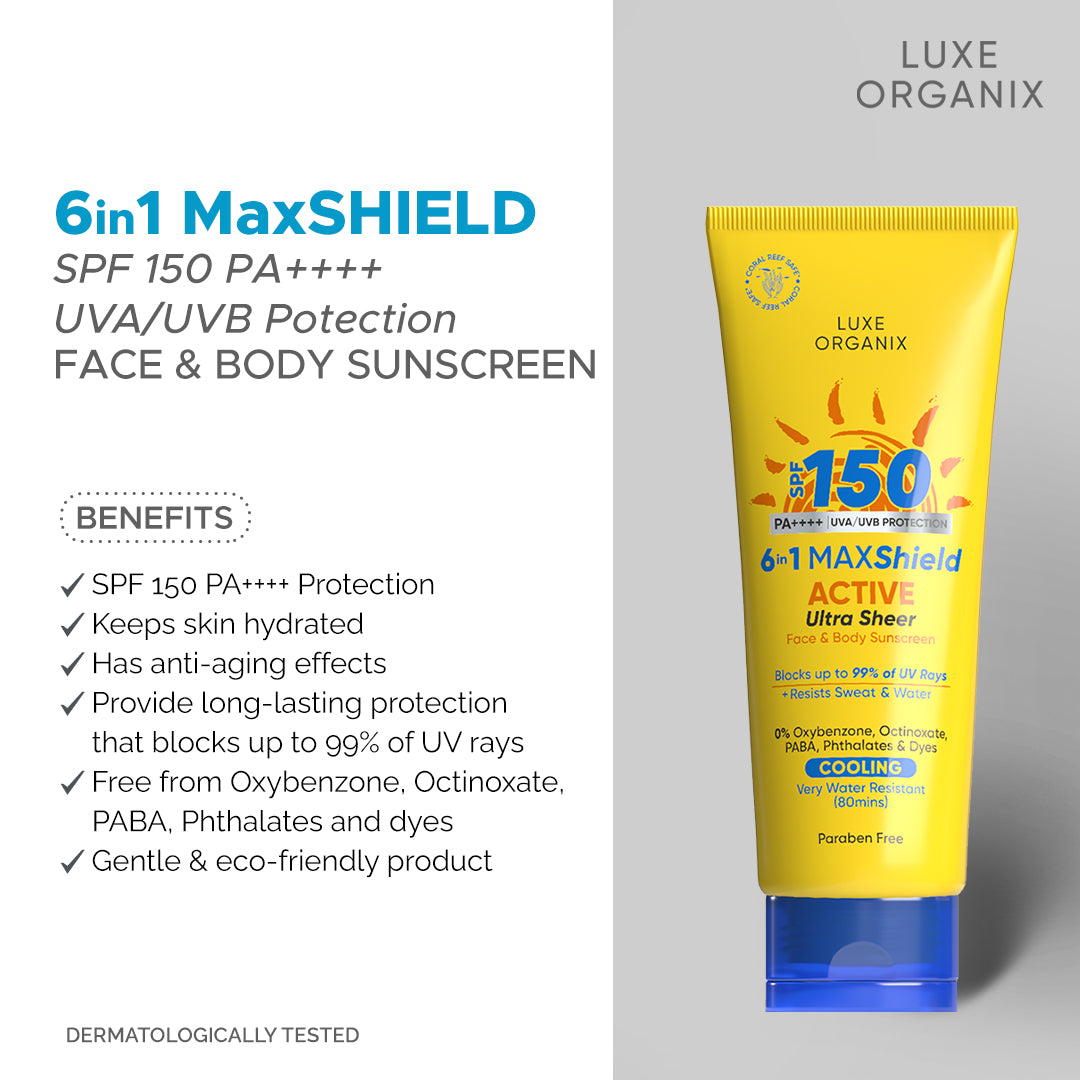 Luxe Organix SPF 150 Maxshield Face & Body Sunscreen 100ml