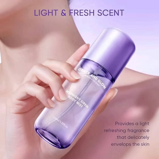 GRACE & GLOW Midnight Siren Vanilla Velvet Body Mist 100ml