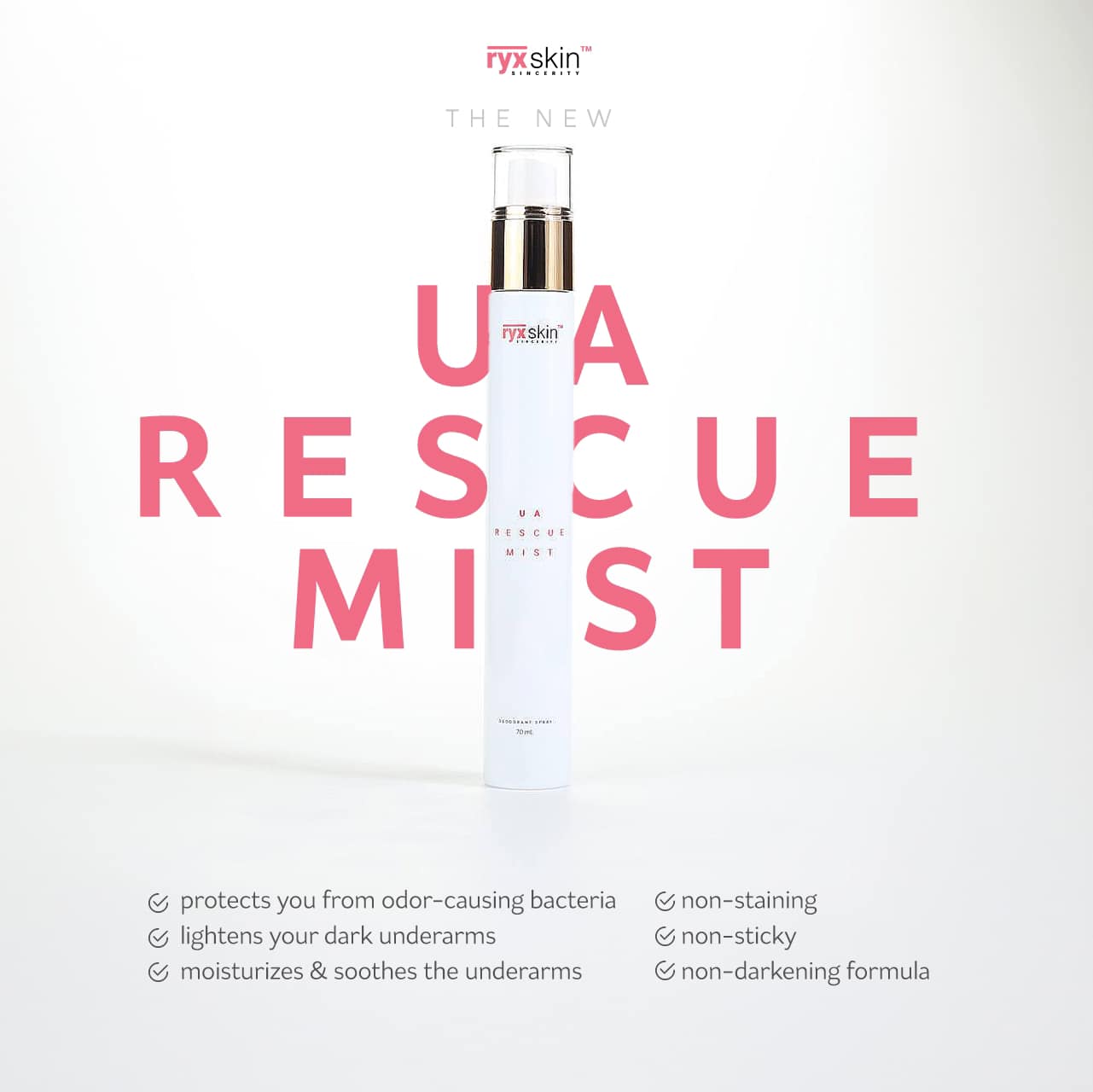 RyxSkin Underarm Rescue Mist Whitening Spray 70ml