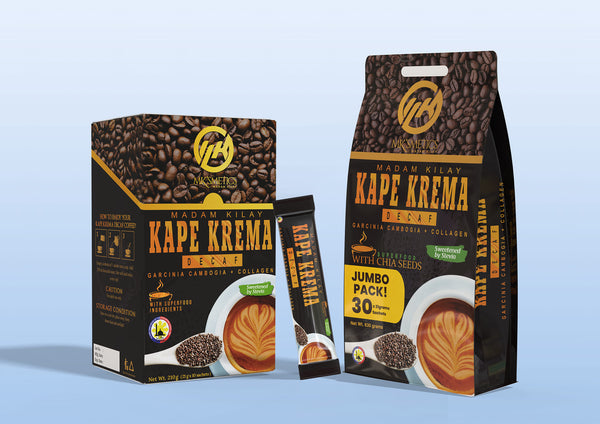 MK Slimming K Kape Krema Decaf Coffee Fat Burner + Collagen (Jumbo Pack)