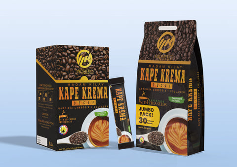 MK Slimming K Kape Krema Decaf Coffee Fat Burner + Collagen (Jumbo Pack)
