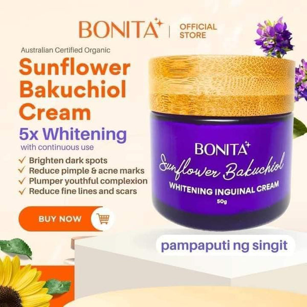 Bonita Sunflower Bakuchiol Inguinal Whitening Cream Tub