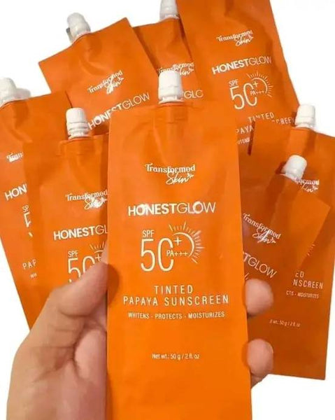 Honest Glow Tinted Papaya Sunscreen Sachet