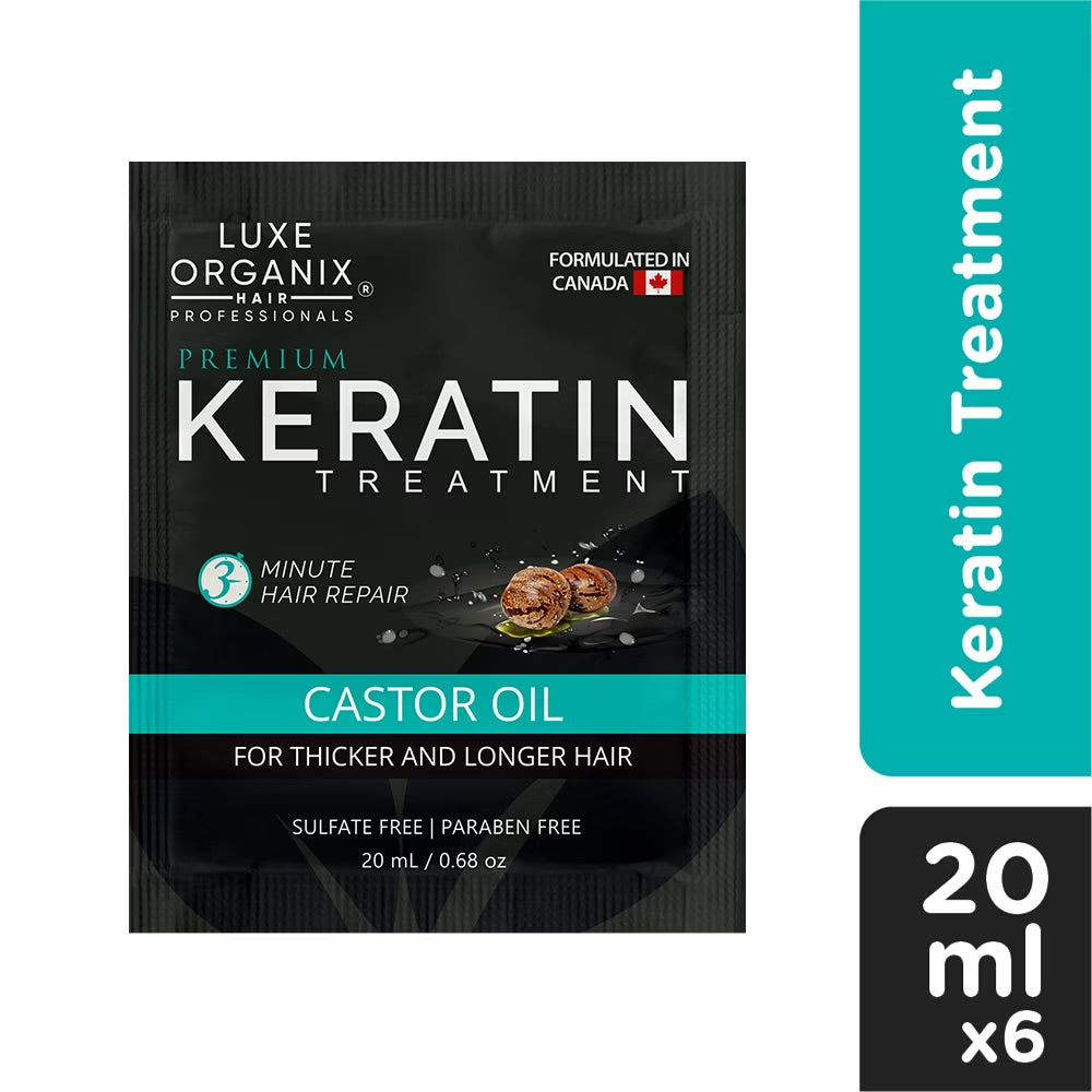 LUXE ORGANIX Premium Keratin Castor 6sx20ml