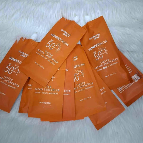 Honest Glow Tinted Papaya Sunscreen Sachet