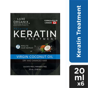 LUXE ORGANIX Keratin Treatment Virgin Coconut Oil 20ml 6s