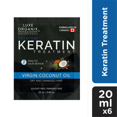 LUXE ORGANIX Keratin Treatment Virgin Coconut Oil 20ml 6s