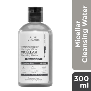 Luxe Organix Whitening Repair Ultra Light Glow Micellar Cleansing Water