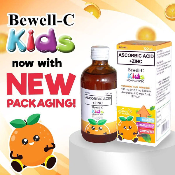 BEWELL C Kids Vitamin C plus Zinc Syrup 120mL