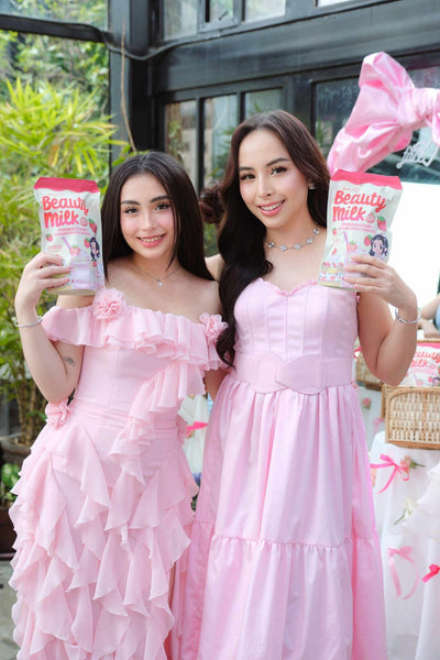 Dear Face Beauty Milk Strawberries and Cream Japanese Milk Collagen Drink
