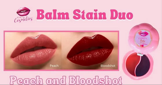 Cris Cosmetics Glam Magic Balm Stain Duo Peach & Bloodshot