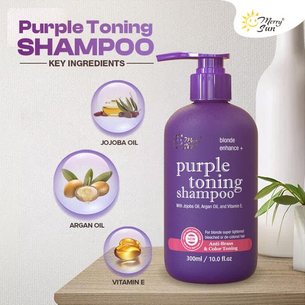 Merry Sun Purple Toning Shampoo and Conditioner Set