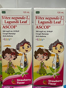 Ascof Forte Lagundi Leaf Cough Remedy Strawberry 120mL