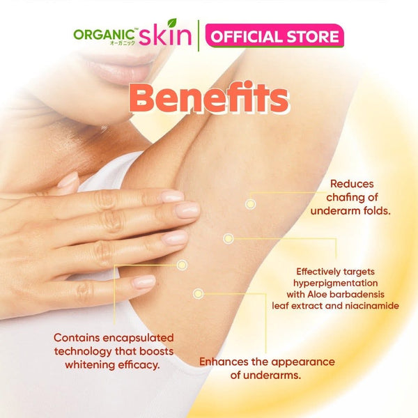 Organic Skin Japan Intensive Whitening Underarm Toner (60ml) Armpit Whitener with Sunflower Oil