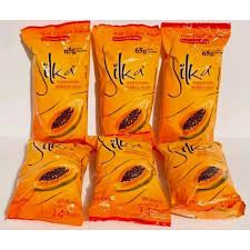 Silka Whitening Papaya Soap Sachet 65g