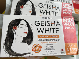 Geisha White Scar and Blemish Skin Brightening Soap Bar Small