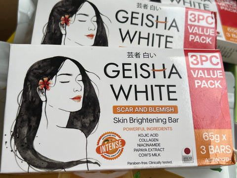 Geisha White Scar and Blemish Skin Brightening Soap Bar Small
