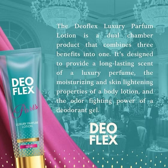 Deoflex Luxury Parfum Lotion (Rouge & Paris scent) 150ml