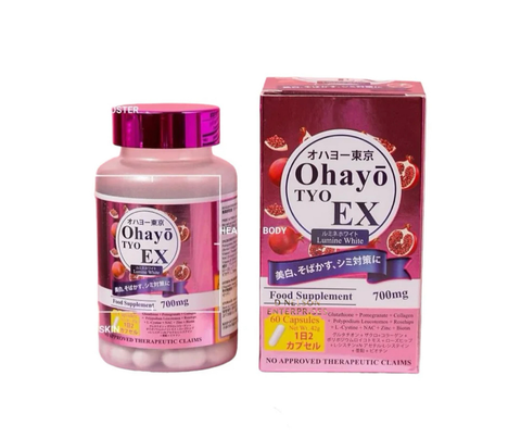 Ohayo TYO EX Lumine White Glutathione 700mg (60 Capsules)