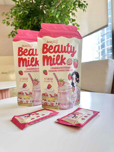 Dear Face Beauty Milk Strawberries and Cream Japanese Milk Collagen Drink