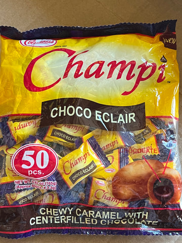 Champi Choco Eclair Chewy Chocolate Candy 50pcs