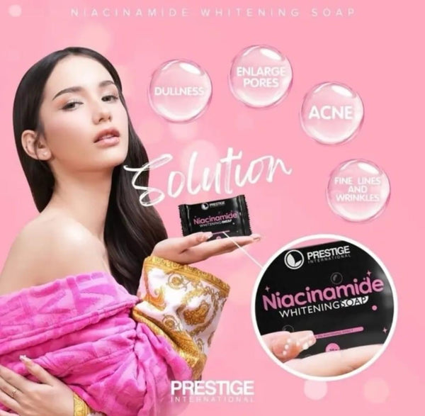 Prestige Niacinamide Whitening Soap 10X Whitening Effect 75g