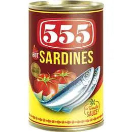 555 Sardines in Tomato Sauce (Hot) 425g