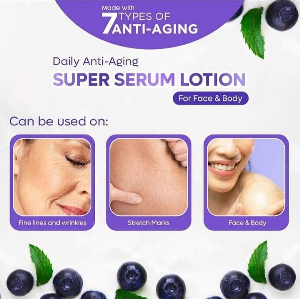 FRESH Skinlab Blueberry Acai Retinol Advance Wrinkle Repair Super Serum Lotion SPF 60 180ml