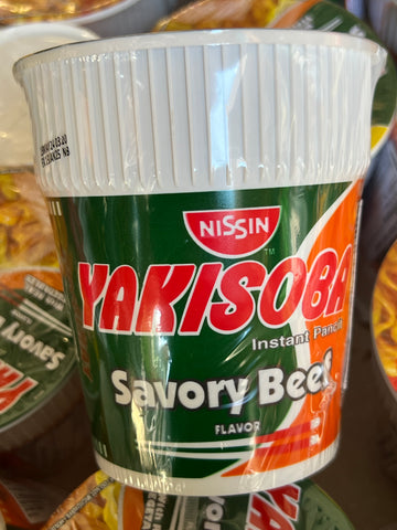 Nissin Yakisoba Savory Beef in Cup